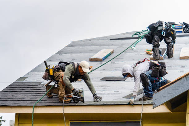 Professional Gutter Installation technician working in Kouts, IN